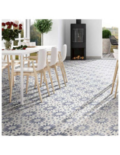 Azulejo Porcelanico 44X44 Realonda Marrakech Blue Porcelanico Suelo Exterior Porcelanico Colorgeometricoazul
