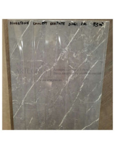 Azulejo Revestimiento 30X60 Keraben Kingstone Grafito Brillo Revestimiento Pared Interior Piedrarelievepiedra