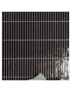 Azulejo Revestimiento 35X35 Platera Pencil Kromo Black Revestimiento Pared Interior Colorgeometriconegro