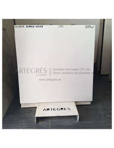 Porcelanico 45X45 MAT 2AC Blanco color - Oferta Azulejo OUTLET, Porcelanico 45X45 MAT 2AC Blanco color, Artegres, Alaska Blanco,