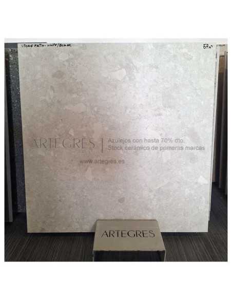 Porcelanico 60X60 MAT 2AC Blanco piedra - Oferta Azulejo OUTLET, Porcelanico 60X60 MAT 2AC Blanco piedra, Platera, Stonepath Whi