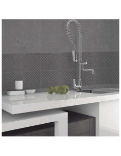 Azulejo Revestimiento 25X60 Platera Trinity Grey Architect Revestimiento Pared Interior Azulejospiedragris