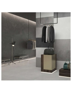 Azulejo Porcelanico 60X120 Keraben Loussiana Negro Porcelanico Suelo Exterior Porcelanico Azulejospiedranegro