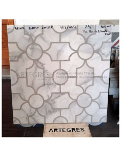Azulejo Porcelanico 44X44 Realonda Arina Bianco Lattice 44 Porcelanico Suelo Exterior Porcelanico Azulejoscolorblanco