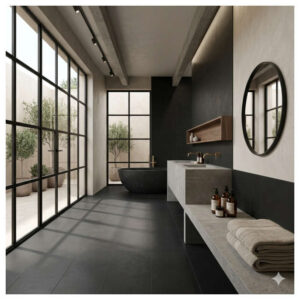 Porcelanico 30X60 MAT 2AC Monocolor Negro