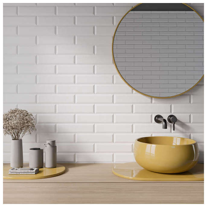 Porcelanico 9,9X60 MAT 1AC Madera Blanco