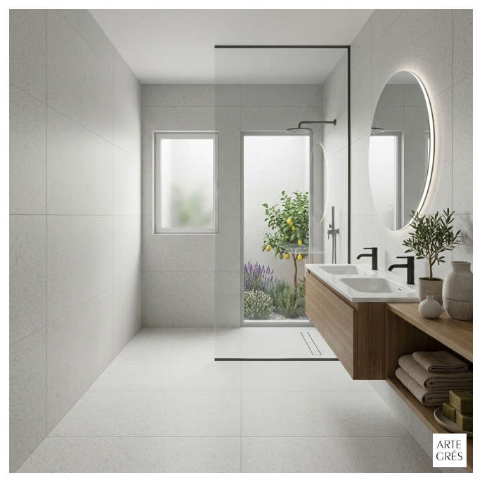 Porcelanico 60X120 MAT 2AC Piedra Blanco