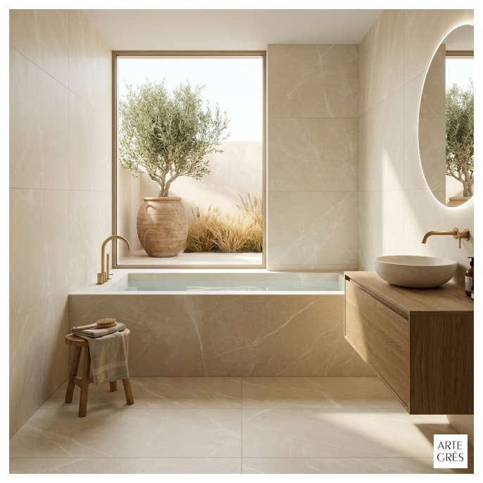 Porcelanico 60X120 MAT 2AC Piedra Beige