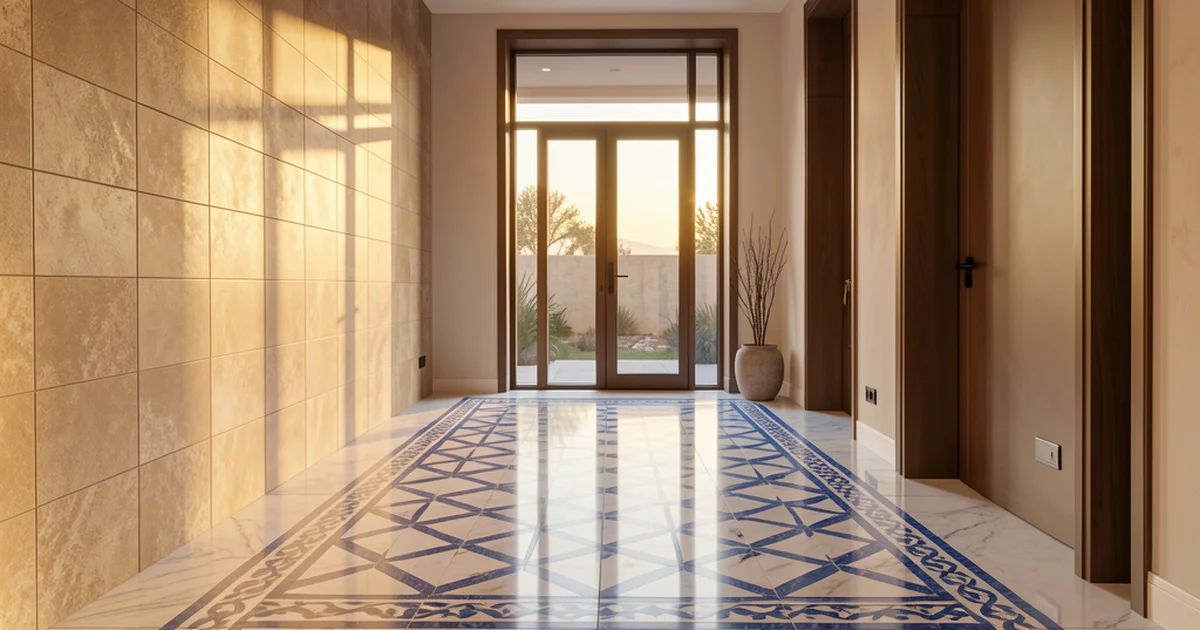 Proyecto ganador de los CID Awards 2026 en Coverings con mosaico de mármol y azulejos cerámicos