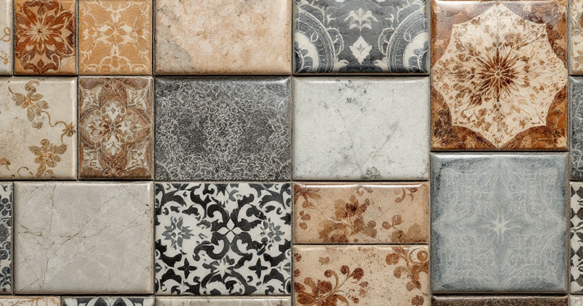 Inspiración y galería de imágenes de espacios con azulejos monocolor