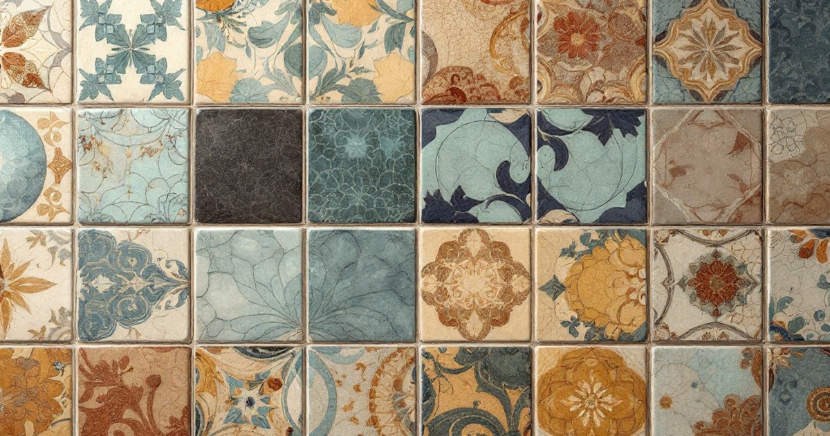 Revestimientos de paredes con azulejos de pasta roja
