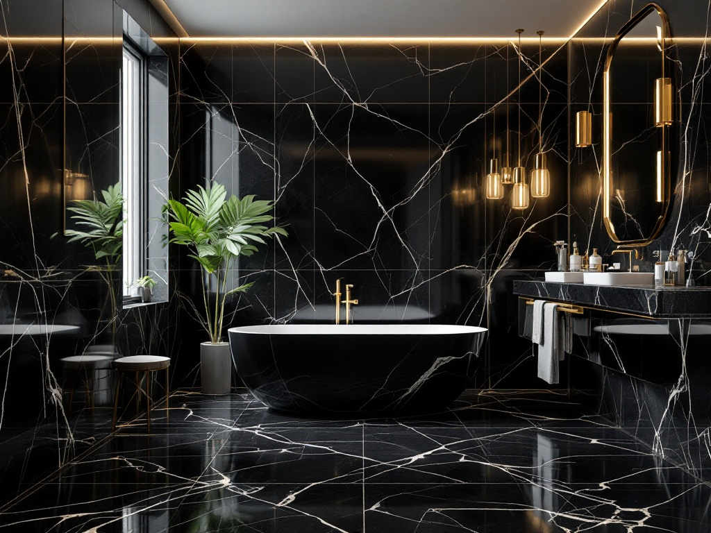 Azulejos efecto mármol negro 2026: tendencias, precios y dónde colocarlos