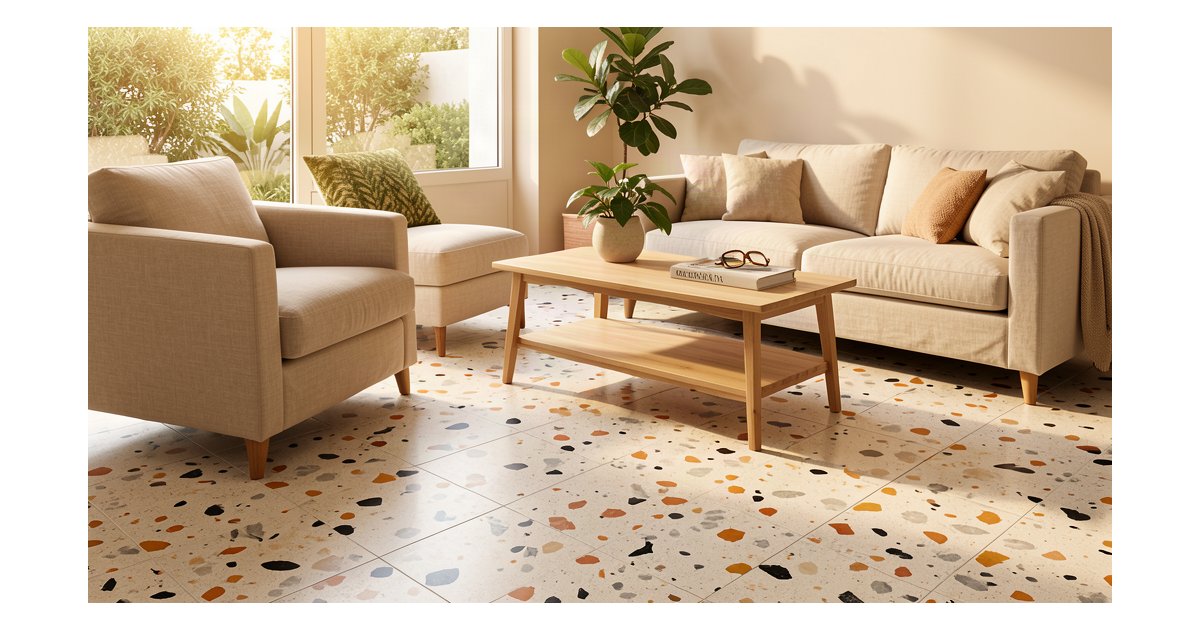 Descubre los azulejos efecto terrazo 2026: tipos, precios, ventajas y cómo combinarlos. Guía complet